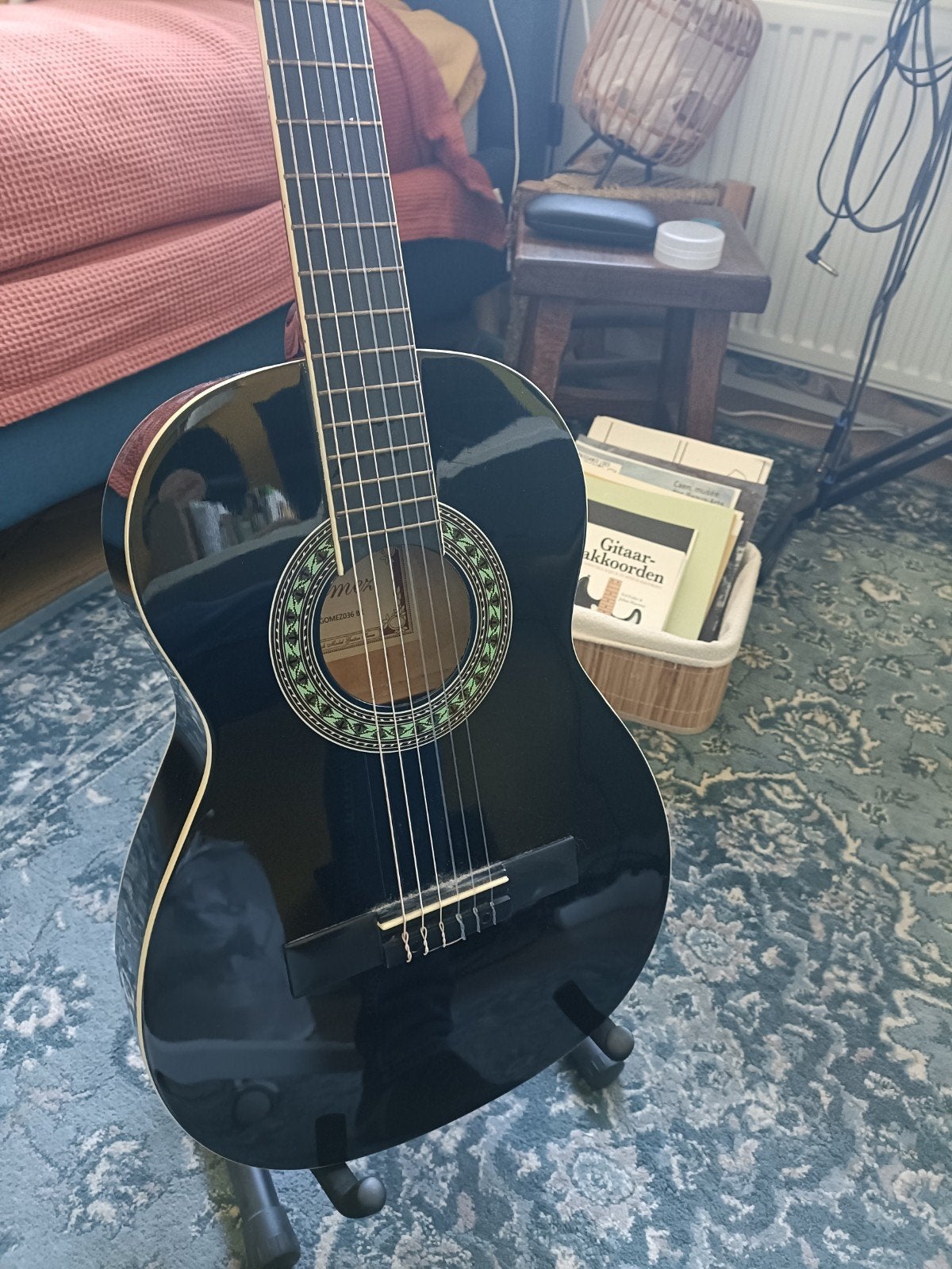 Gomez 036 3/4-model klassieke gitaar zwart, Ophalen, Zo goed als nieuw, Klassieke of Spaanse gitaar