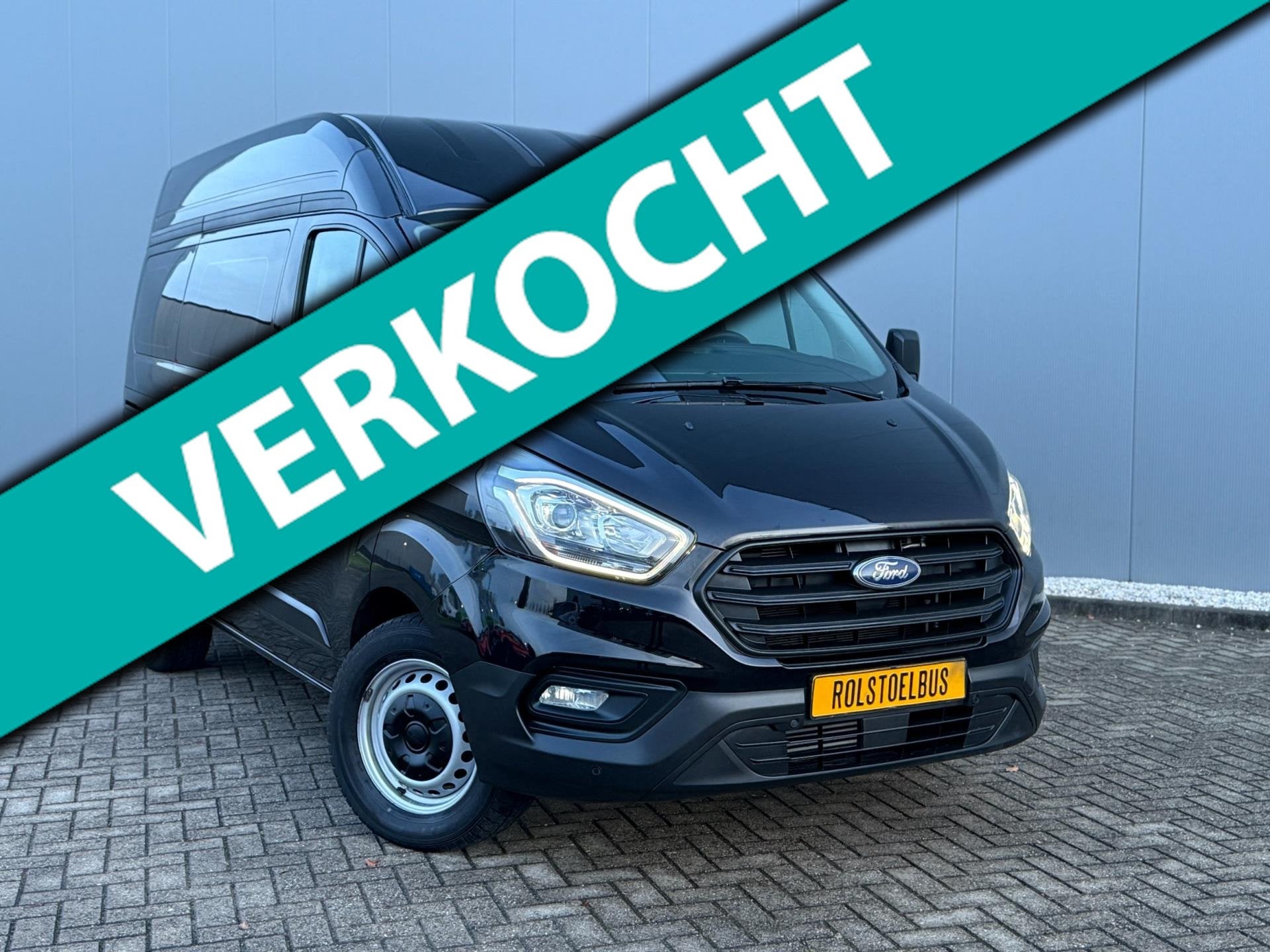 Ford Transit Custom Rolstoelbus (2023) Automaat Rolstoel Voo, 12 maanden, Stof, 4 cilinders, Zwart