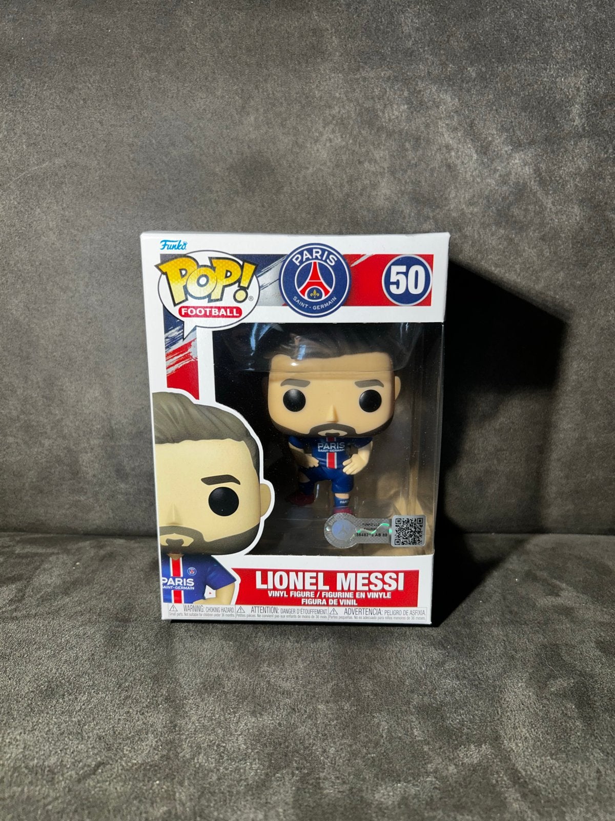 Funko Pop Lionel Messi (50) PSG - Nieuw in doos, Verzamelen, Sportartikelen en Voetbal, Verzenden, Nieuw, Buitenlandse clubs, Beeldje of Poppetje