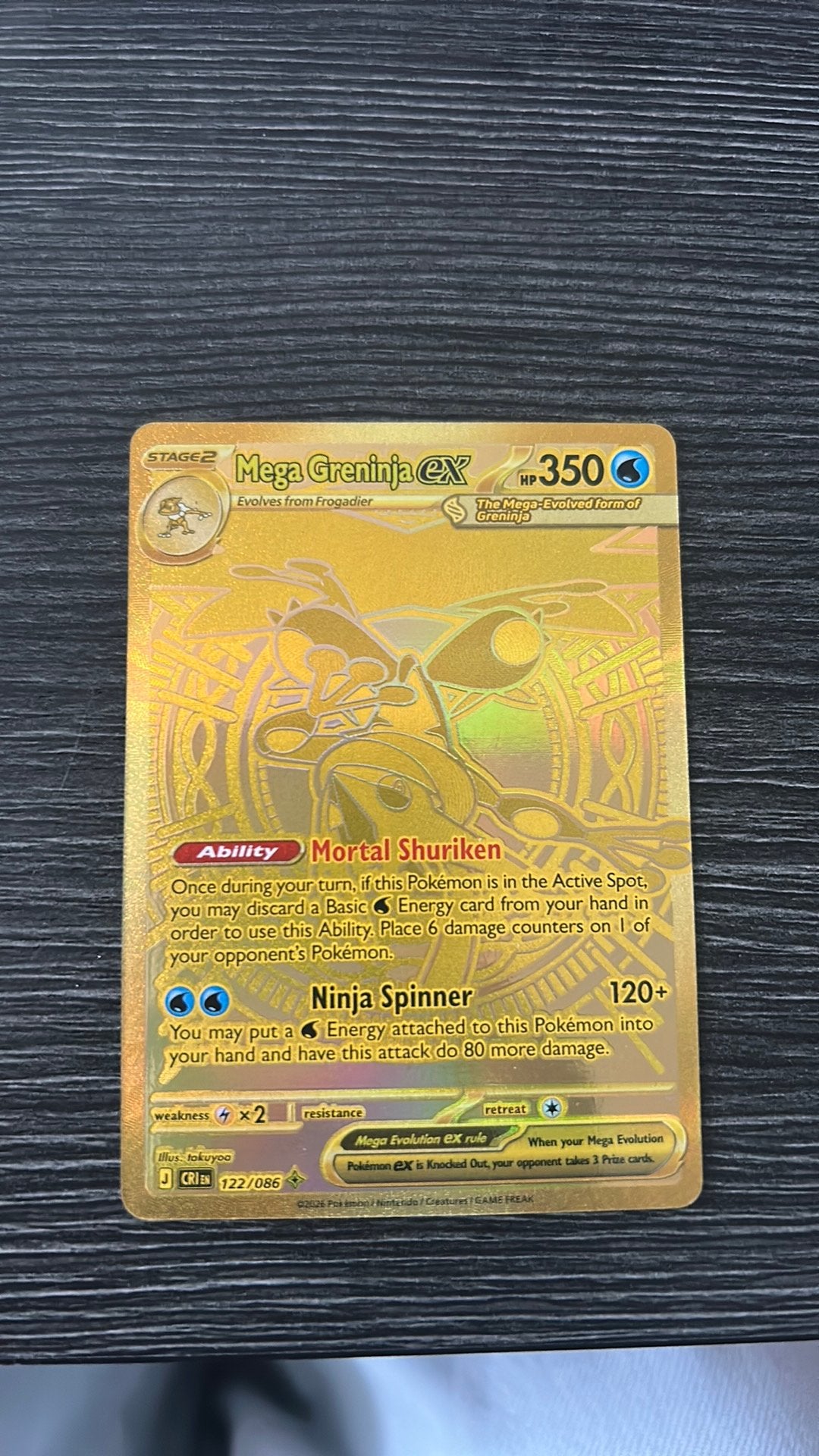 Mega greninja ex 122/086, Ophalen, Nieuw, Losse kaart, Foil