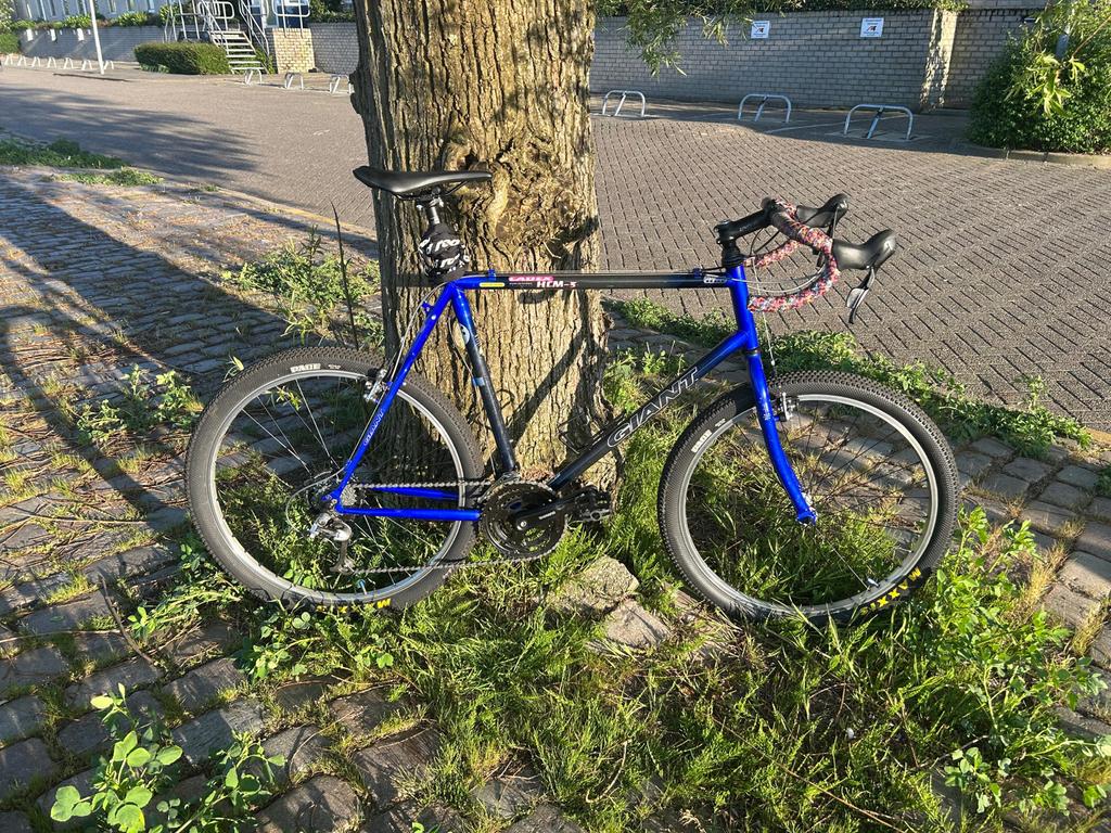 Giant Adventure/Gravel Bike - Vintage MTB conversion, 57 cm of meer, Zo goed als nieuw, Geen vering, Heren