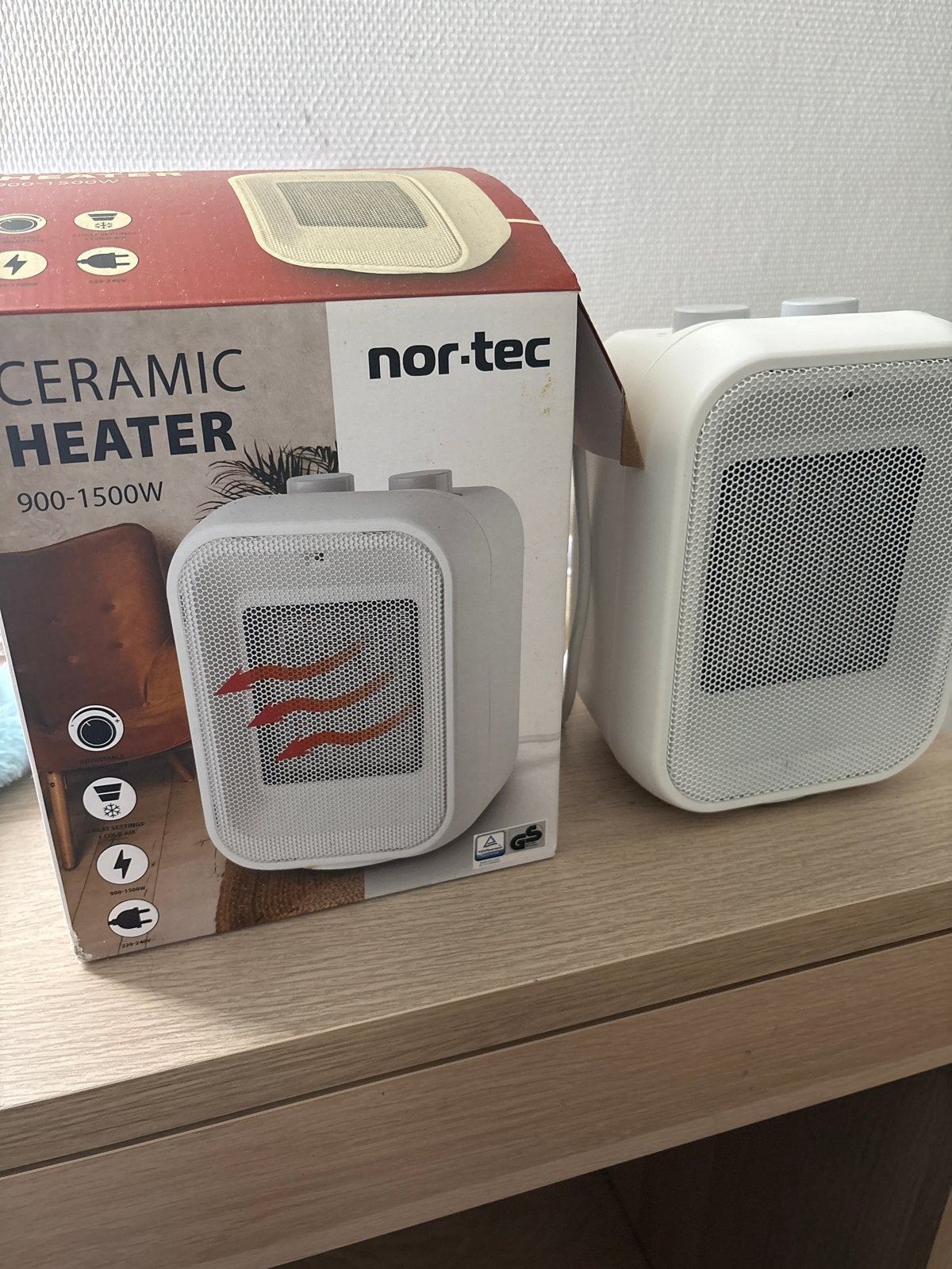 Nor-Tec Keramische Kachel 900-1500W, Minder dan 30 cm, Kachel, Minder dan 60 cm, Ophalen of Verzenden