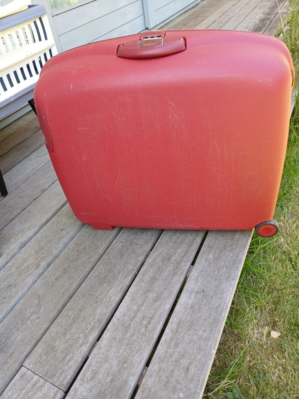 Samsonite koffer rood, Ophalen, Gebruikt, Hard kunststof, 70 cm of meer