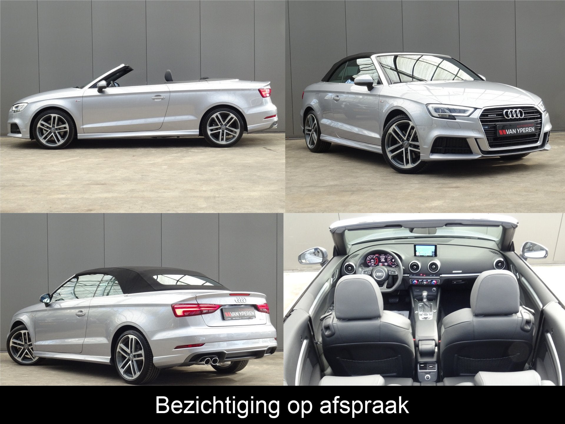 Audi A3 Cabriolet 2.0 TFSI Sport 191 PK Quattro S Line * LEE, Auto's, Audi, Gebruikt, 4 stoelen, Leder, Automatische klimaatregeling