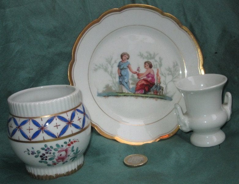 3 oude Limoges porselein items, Antiek en Kunst, Ophalen of Verzenden