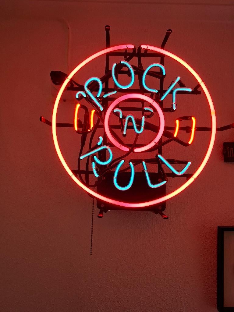 neon Rock  N Roll, Ophalen, Gebruikt, Lichtbak of (neon) lamp