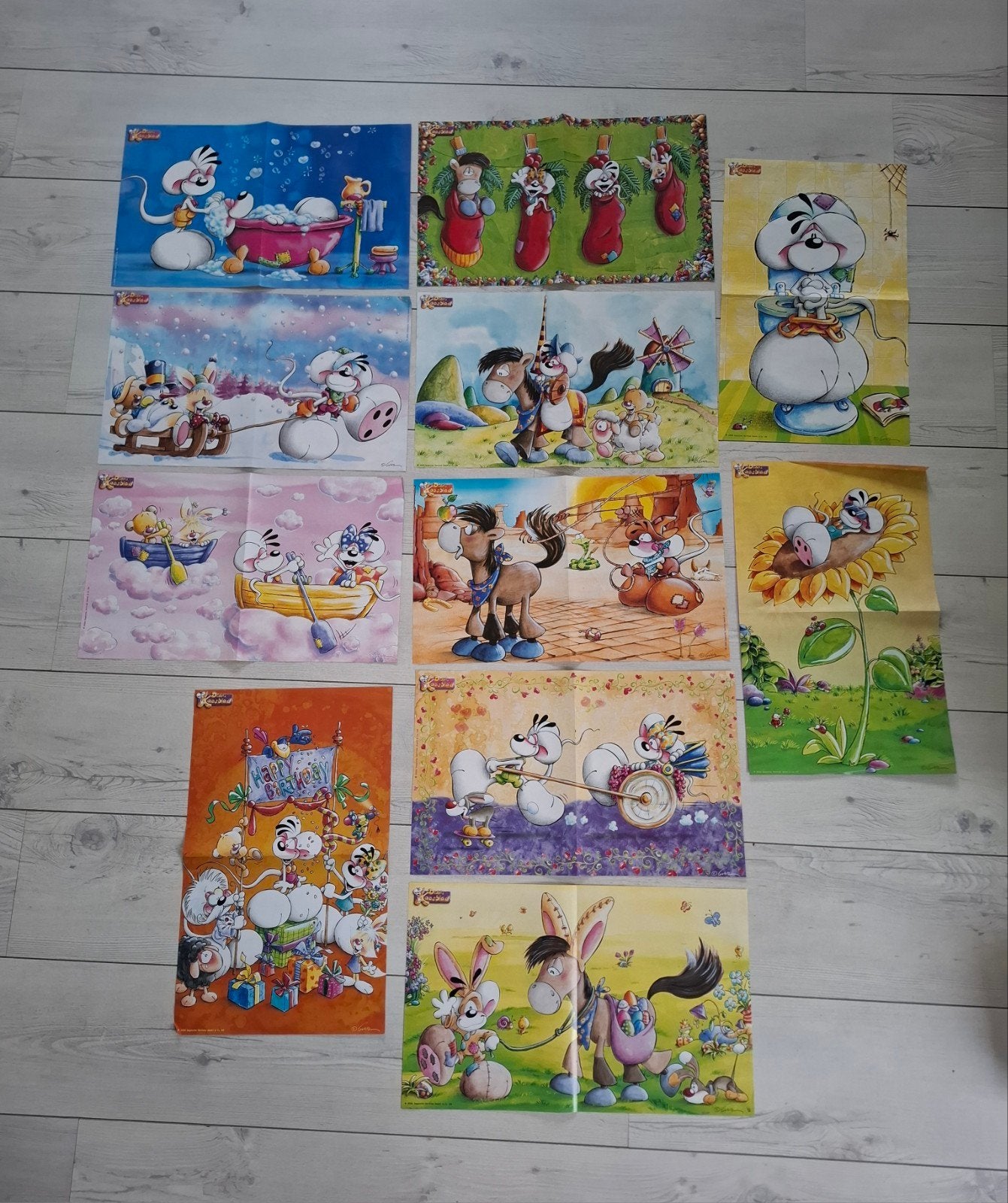 Diddl posters 11x, Verzamelen, Diddl, Ophalen of Verzenden, Verschillende figuren, Zo goed als nieuw, Plaatje of Poster