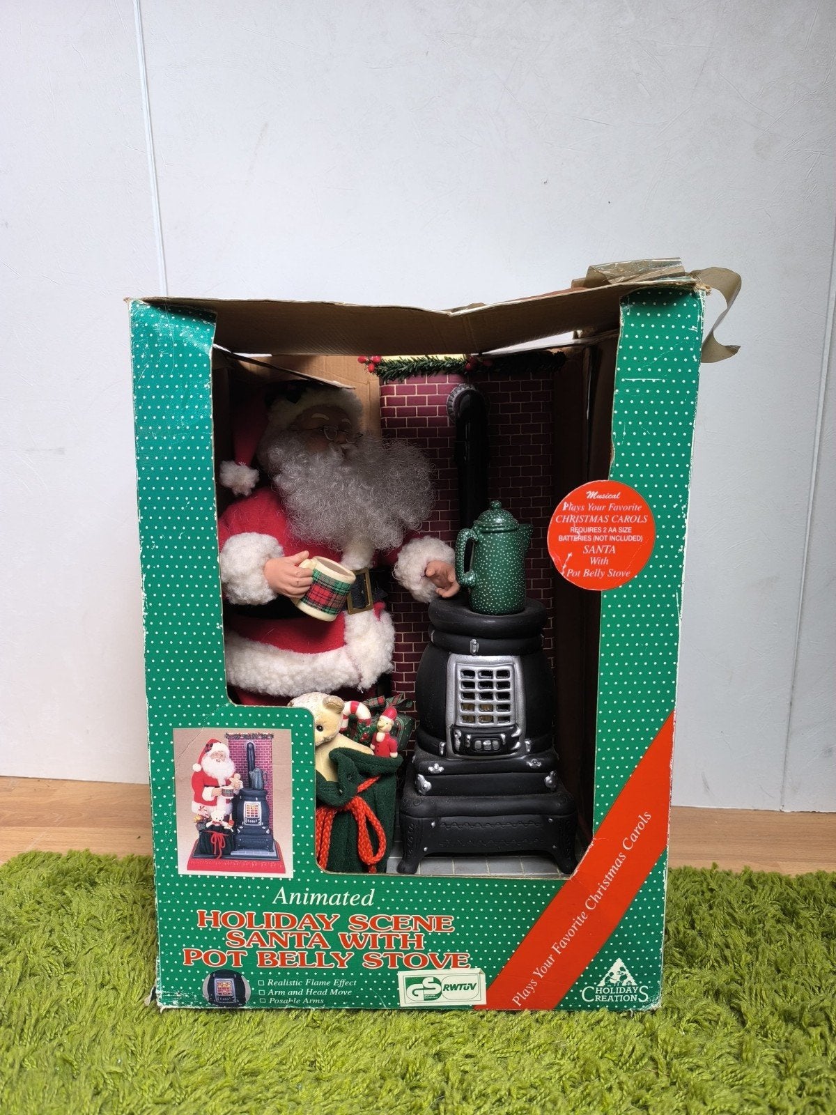 Vintage grote bewegende kerstman met muziek, Diversen, Ophalen of Verzenden