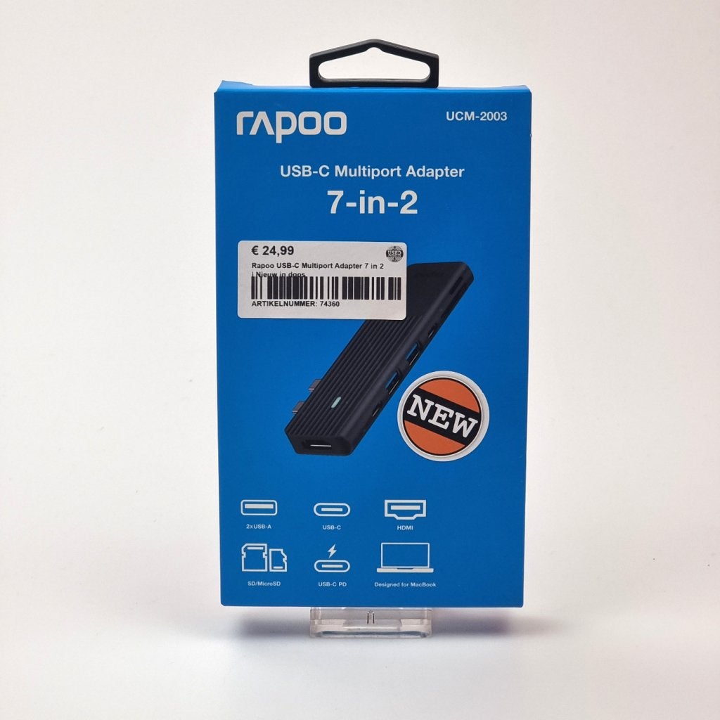 Rapoo USB-C Multiport Adapter 7 in 2 | Nieuw in doos, Flex Ltd., Nieuw, https://flex.com/contact-us, Nobelstraat 10, 5807 GA Oostrum LB, Limburg, Nederland
