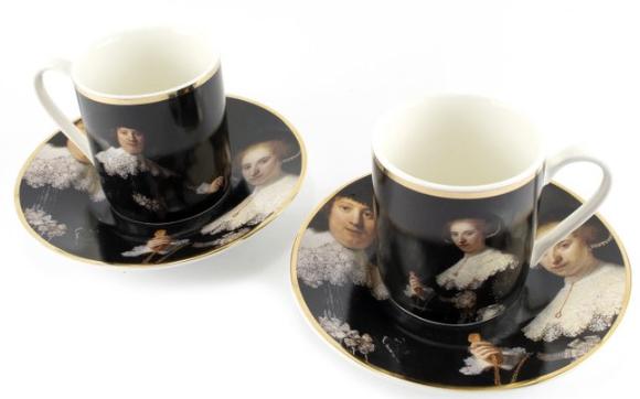 Moederdag! Rijksmuseum 2 ESPRESSO kopjes, Marten & Oopjen, Rijksmuseum, Keramiek, Nieuw, Ophalen of Verzenden