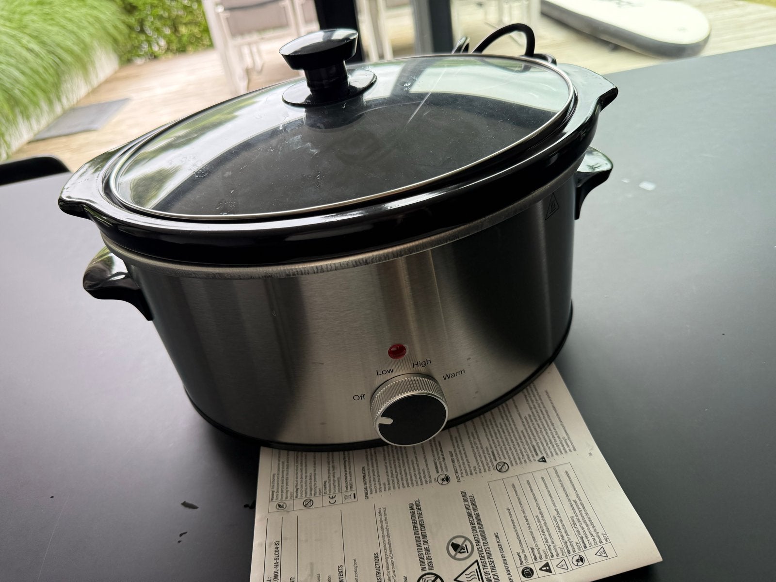 Slowcooker met glazen deksel - Ideaal voor stoofpotten, Ophalen, Nieuw