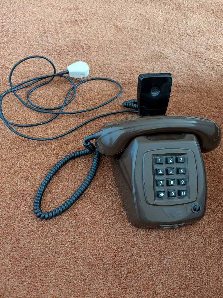 Vintage PTT T65-TDK de Luxe telefoon mocca-bruin 1978-1979, Ophalen, Gebruikt