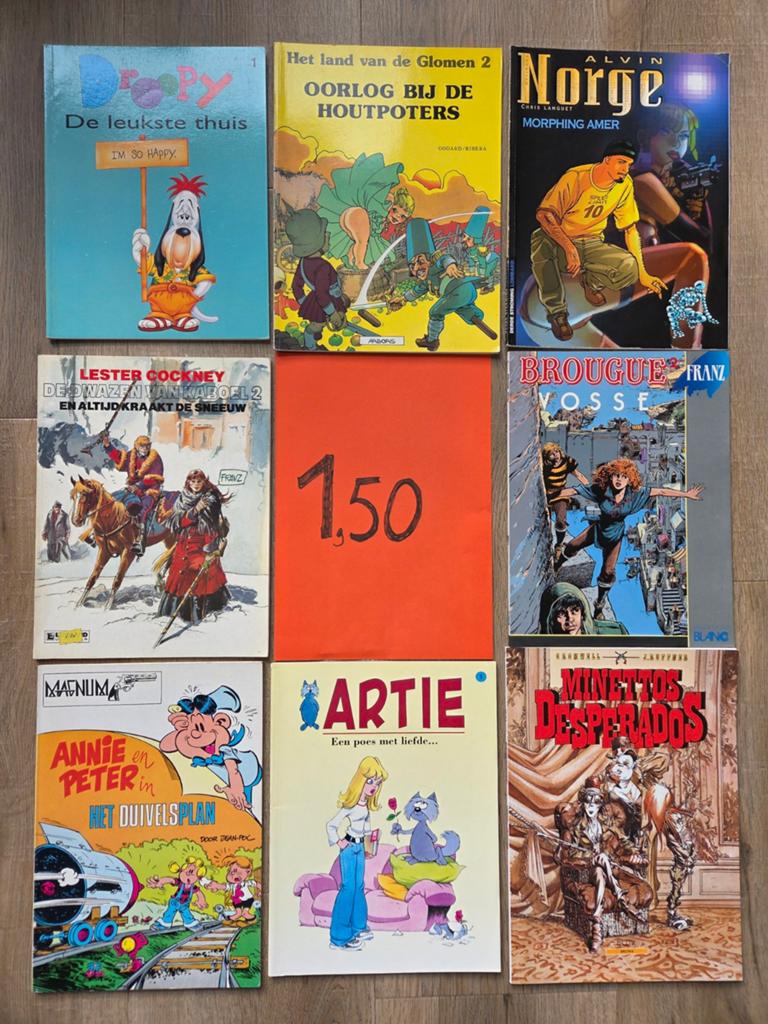 Diverse strips stripalbums partij  4x voor 5,-, Meerdere stripboeken, Ophalen of Verzenden, Gelezen