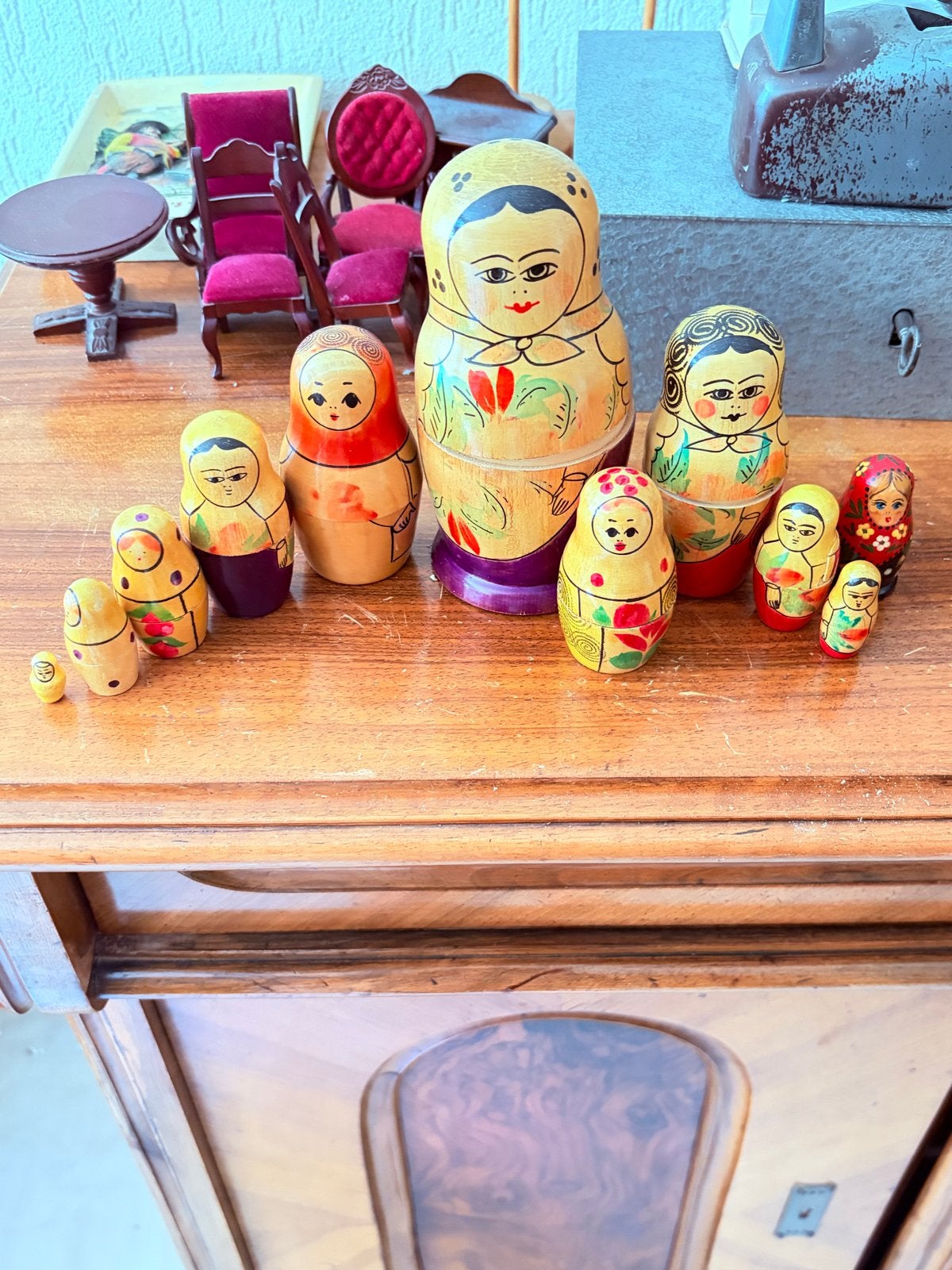Folklore Houten Poppetjes - Matroesjka Set, Ophalen of Verzenden