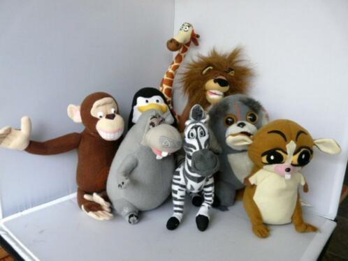 Madagascar 2 # 8 items complete serie stoffen dieren, Verzamelen, Disney, Ophalen of Verzenden, Overige figuren, Zo goed als nieuw