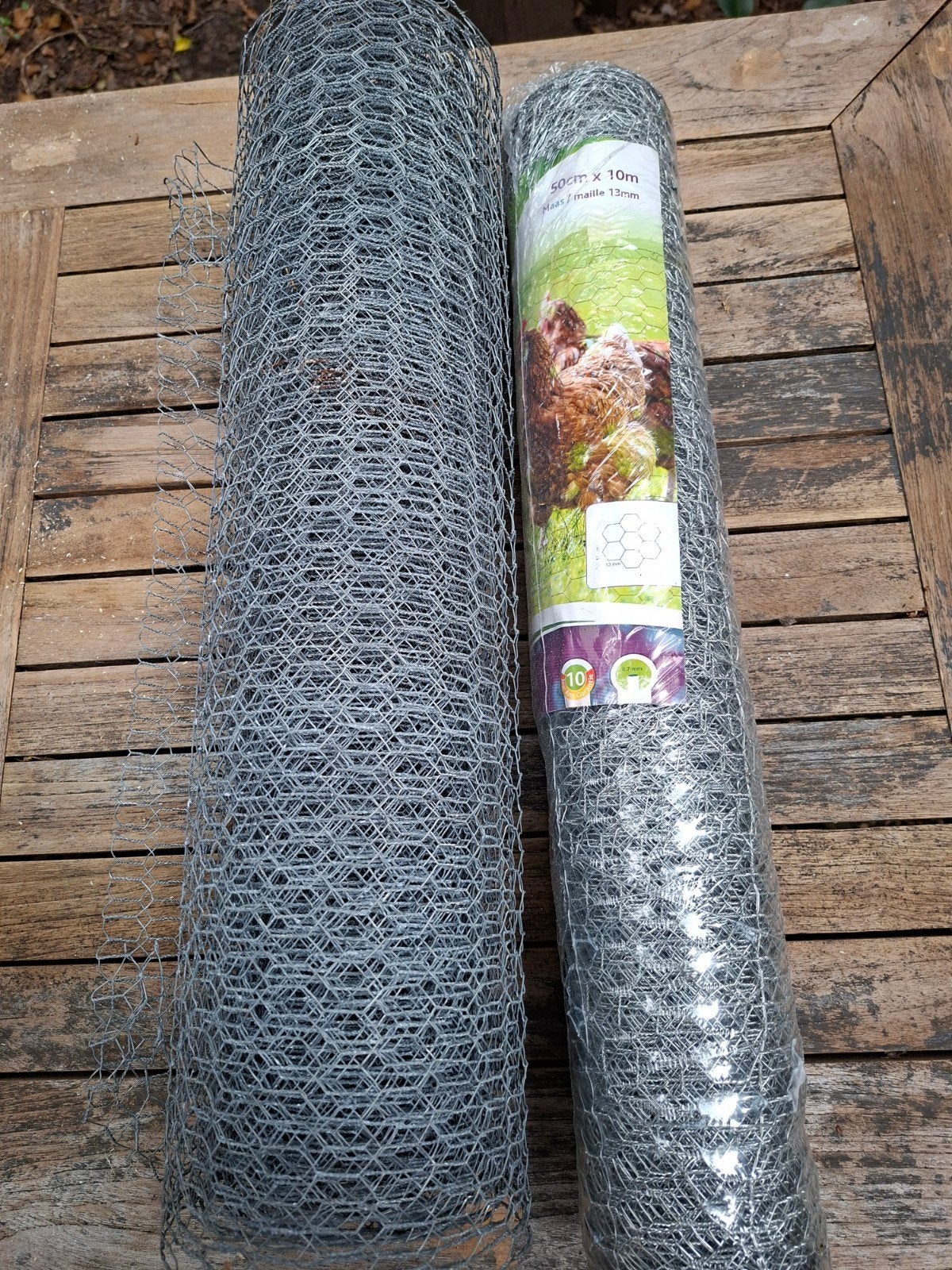 Gaas rollen 10m + 8m, 50cm hoog, 13mm maas - Kippengaas, Ophalen, Nieuw, 10 tot 20 meter, Gaas