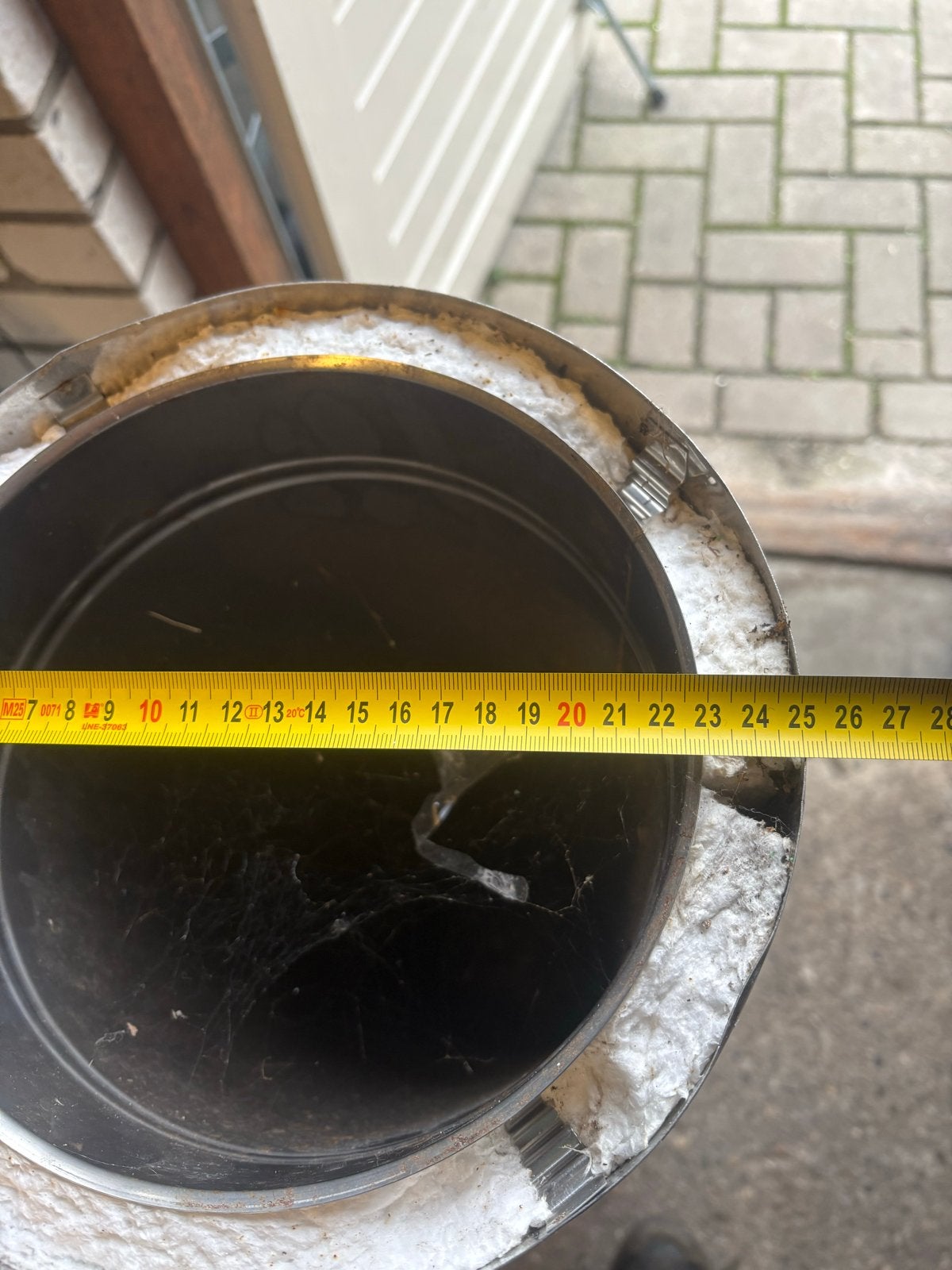 RVS dubbelwandige geïsoleerde kachelpijp, Ophalen, Gebruikt, Kachel, Minder dan 60 cm