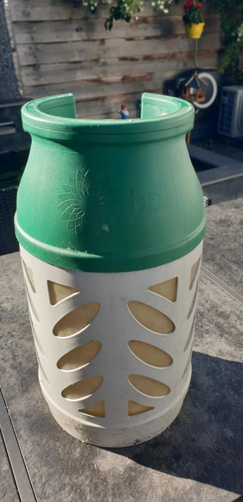 Meerdere 10 kg kunststof gasflessen, gevuld, Ophalen of Verzenden