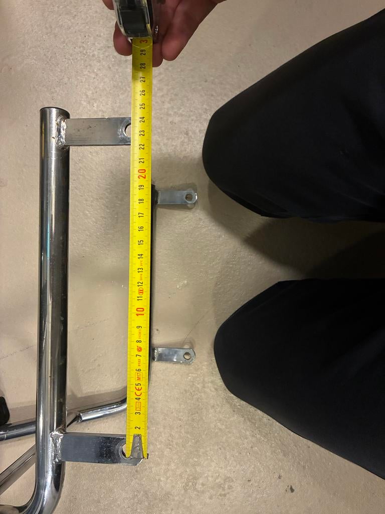 Sissybar met rugleuning - Chroom, Ophalen of Verzenden, Gebruikt