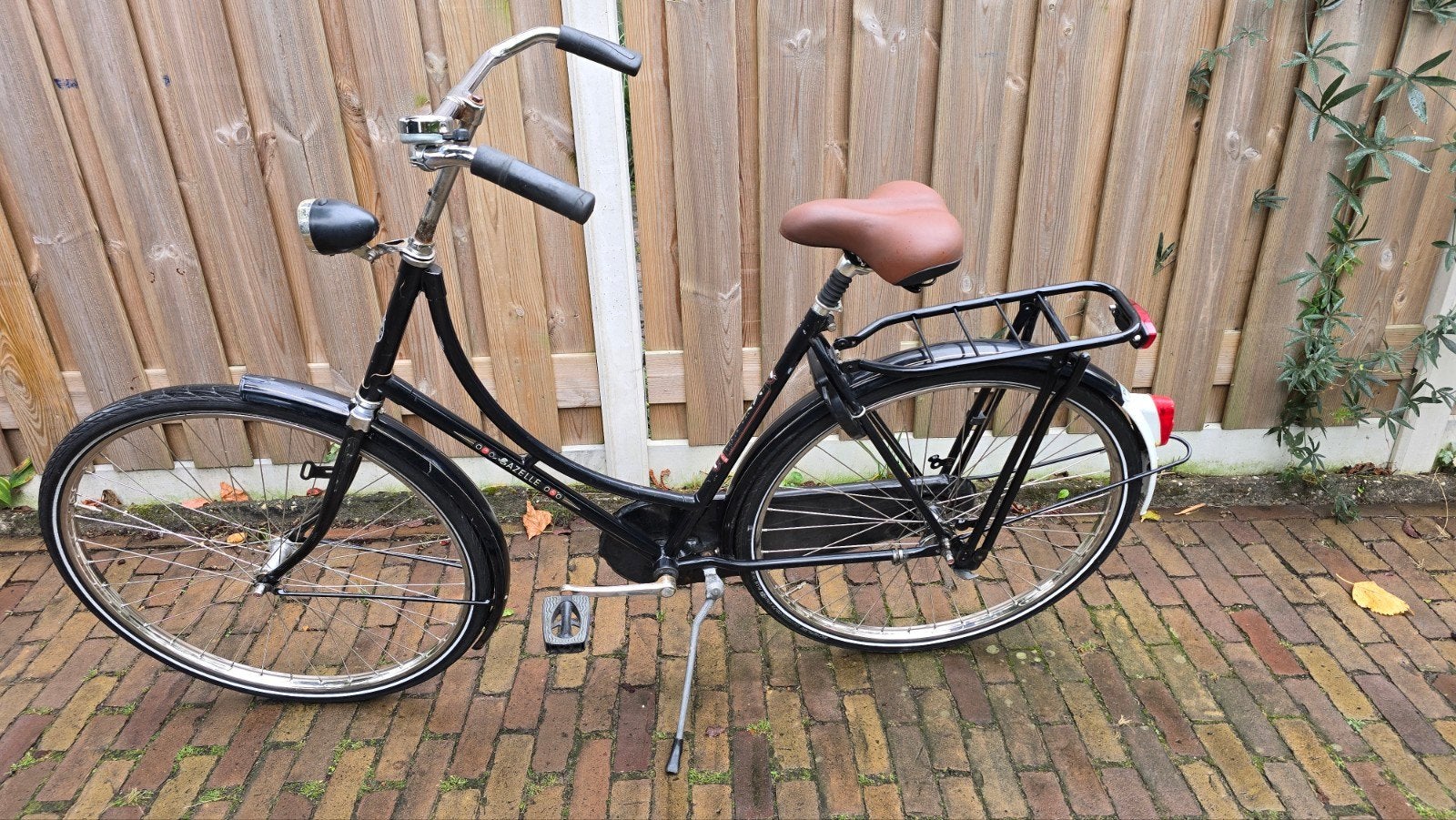 Gazelle Omafiets zwart, Ophalen, Terugtraprem, Gebruikt, 56 cm of meer