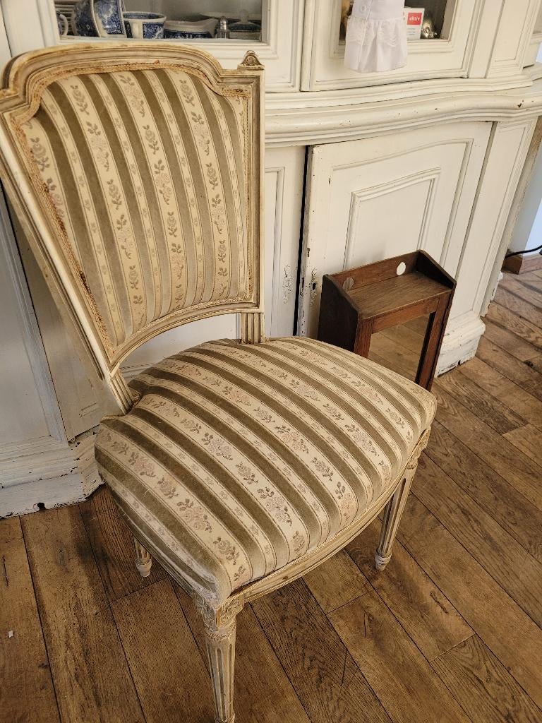 Zeer oude Franse boudoir stoel bureau stoel, Huis en Inrichting, Stoelen, Ophalen, Heikant 21 Kaatsheuvel, Overige kleuren, Belle Vieille Brocante