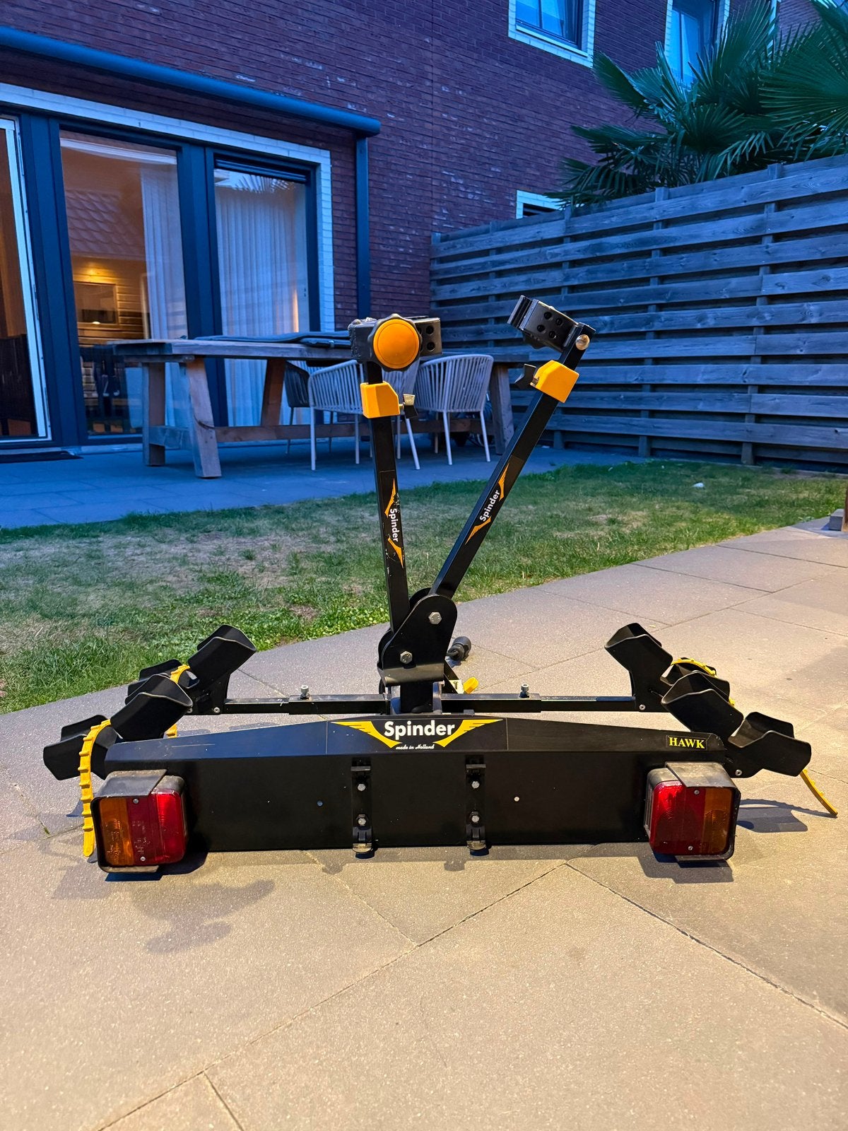 Spinder fietsenrek, Auto diversen, Fietsendragers, Ophalen, 2 fietsen, Gebruikt, Trekhaakdrager