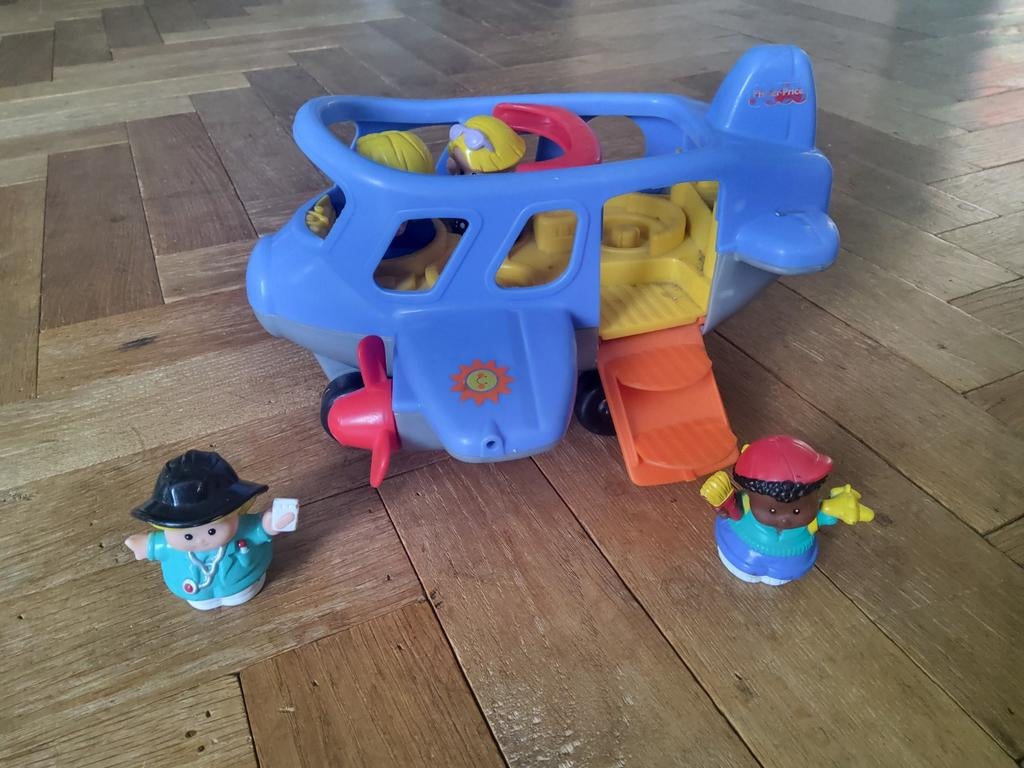 Fisher-Price Little People Vliegtuig, School en Trein, Kinderen en Baby's, Speelgoed | Fisher-Price, Ophalen of Verzenden, Gebruikt