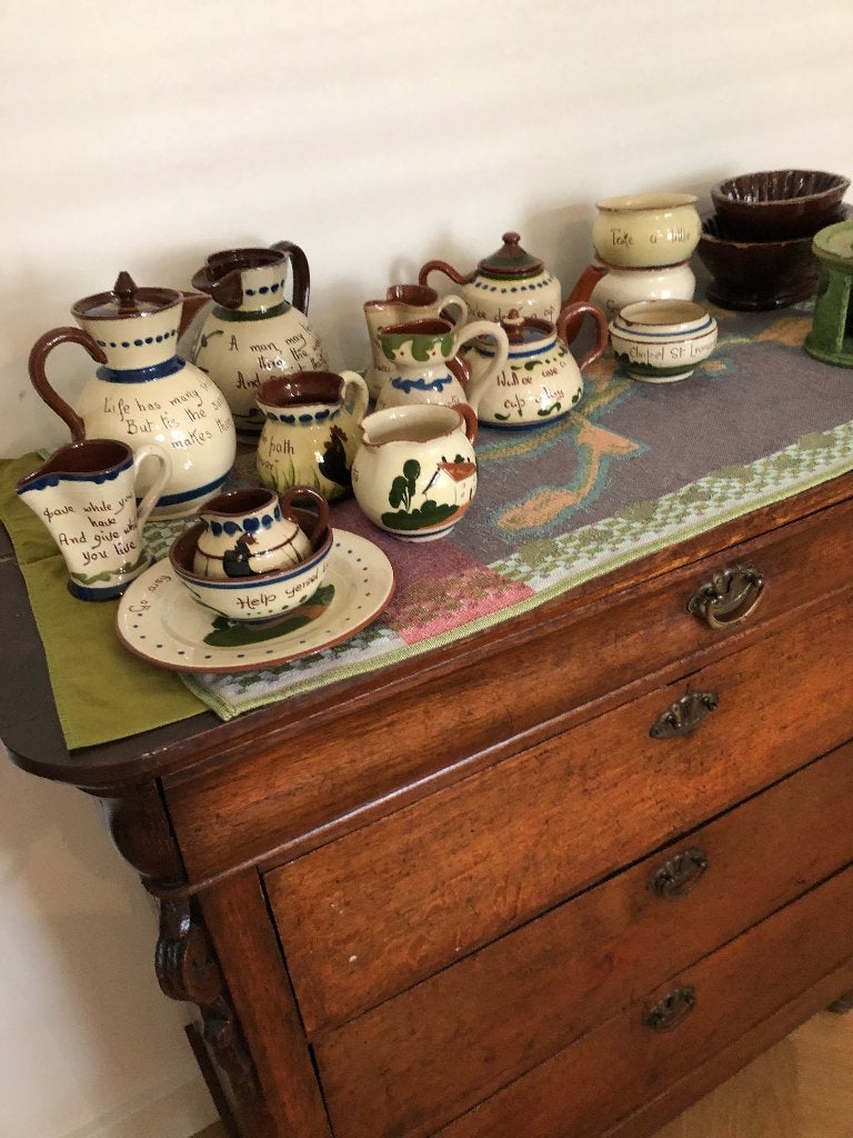 Brocante beeldschone verzameling motto ware, Ophalen of Verzenden