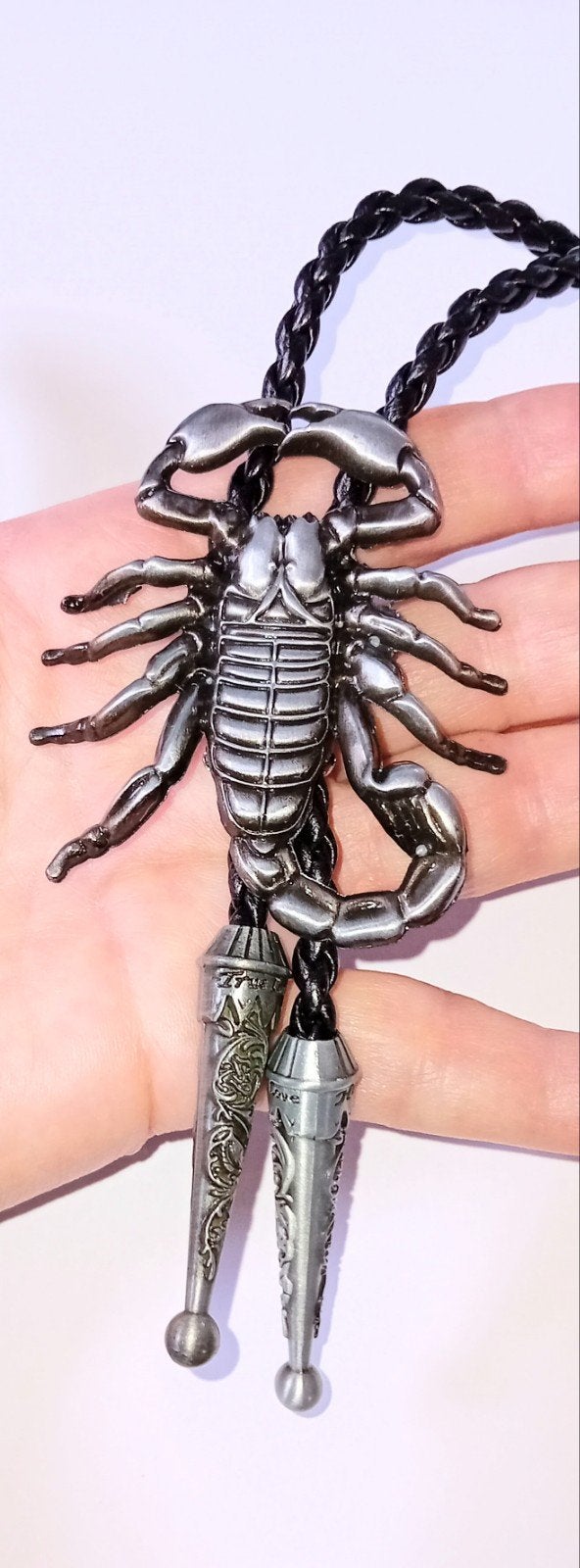 Unieke Bolo Tie met  groot sterkSchorpioen Design - Zilverkl, Ophalen of Verzenden, Nieuw, Zilver, Overige materialen