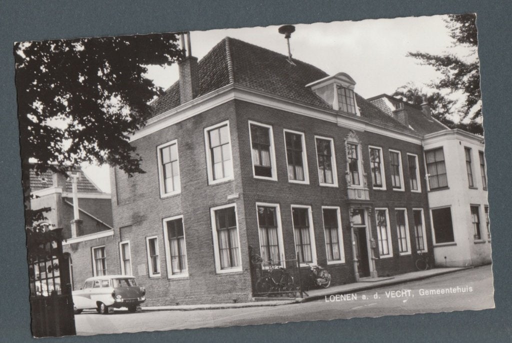 Loenen ad Vecht - Gemeentehuis, met mooie oude auto, Verzenden, 1960 tot 1980, Ongelopen, Utrecht
