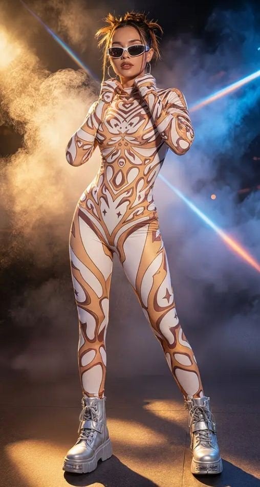 Opvallende Jumpsuit met Gouden Print - Maat M, Ophalen of Verzenden, Nieuw, Maat 38/40 (M), Wit