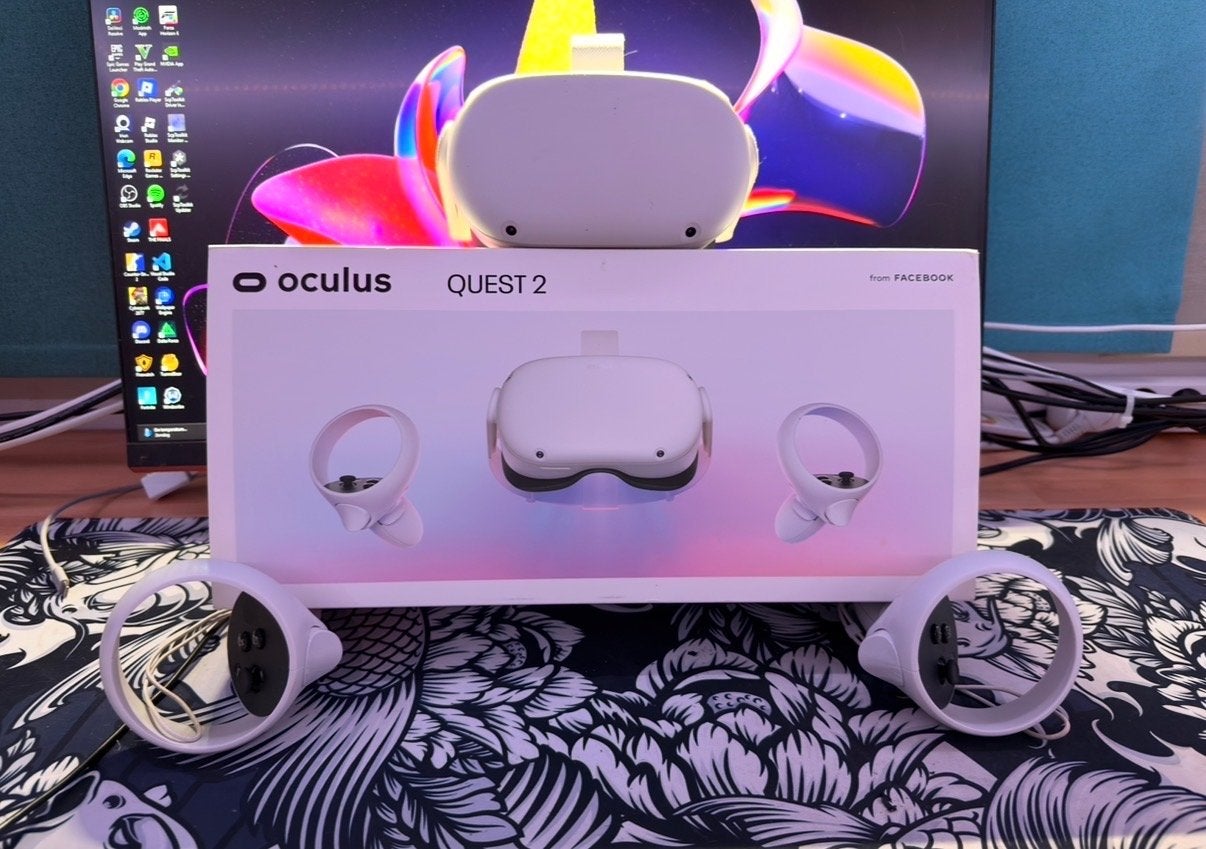 Oculus Quest 2 VR-headset - Zo goed als nieuw, Ophalen of Verzenden, Zo goed als nieuw, VR-bril, Overige platformen