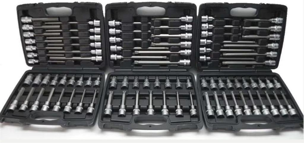 Inbus, Torx, veeltand doppenset 3 koffers., Ophalen of Verzenden, Nieuw