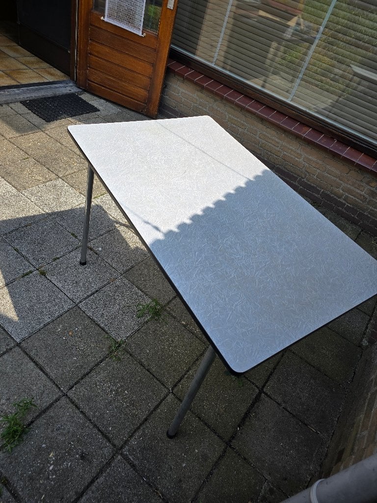 Mooi formica camping tafel, Huis en Inrichting, Tafels | Eettafels, Ophalen, Gebruikt, 100 tot 150 cm, 50 tot 100 cm