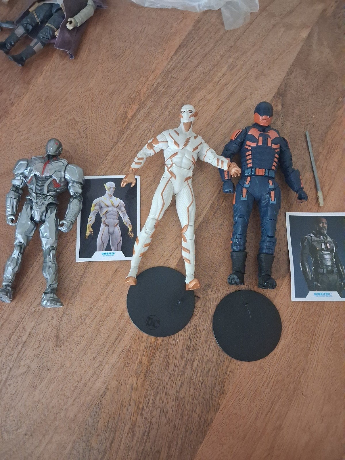 DC Comics Actiefiguren Set: Bloodsport, Godspeed, Cyborg, Ophalen of Verzenden, Gebruikt