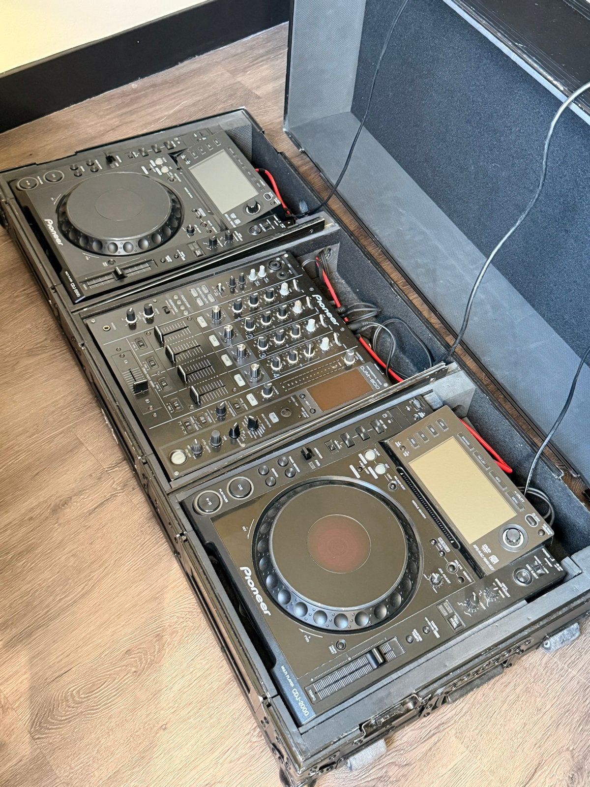 Pioneer DJ-set: 2x CDJ-2000 & DJM-800 in flightcase, Ophalen, Gebruikt, Dj-set, Pioneer