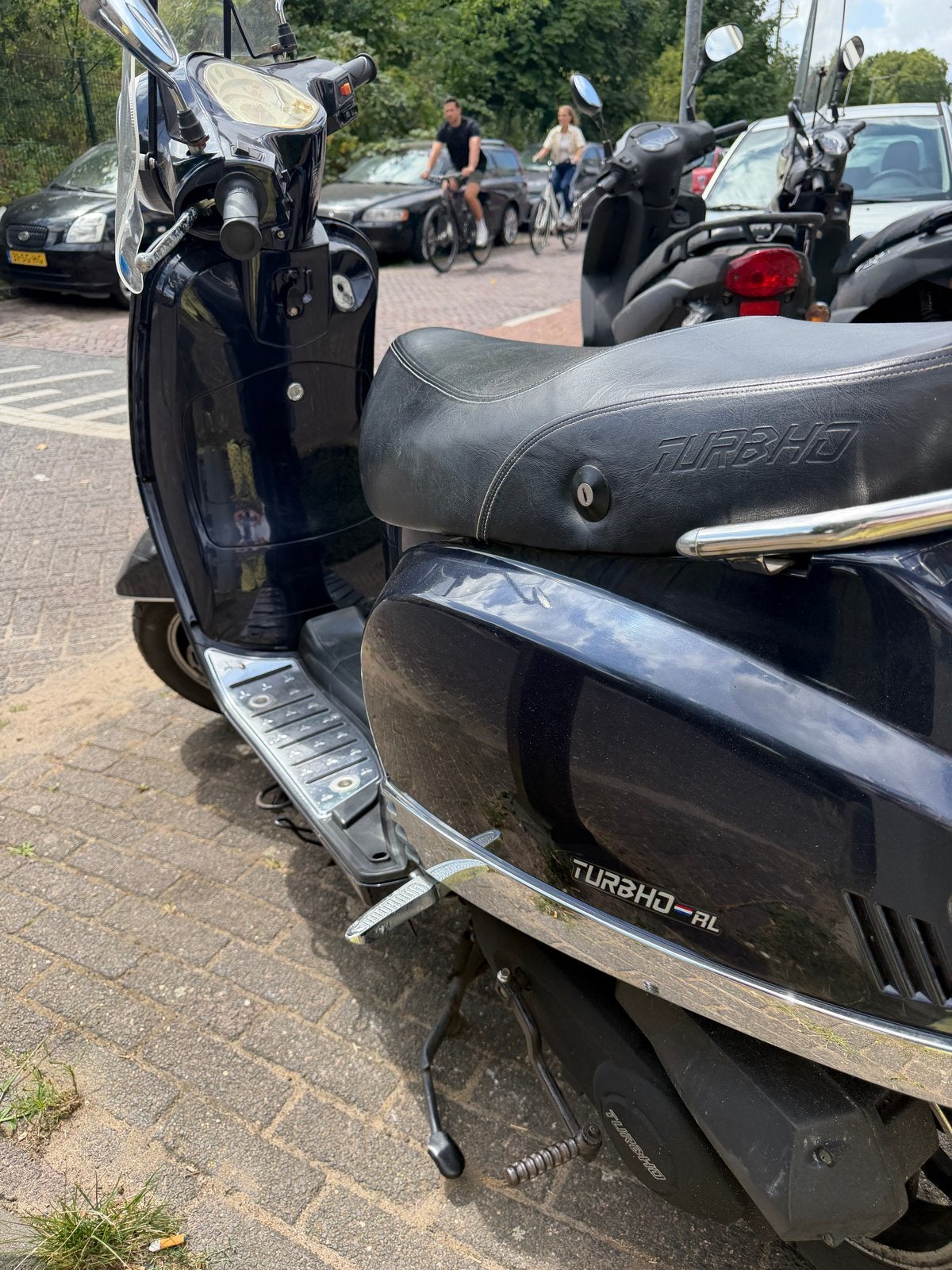 Turbho-AL scooter, donkerblauw, met windscherm, Fietsen en Brommers, Brommeronderdelen | Snorfietsen, Gebruikt, Overige merken