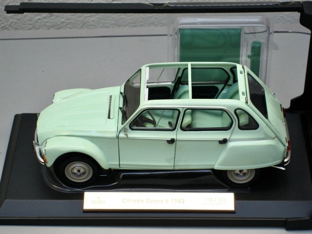 Citroen Dyane 6 1983 Jadegroen Norev LIMITED 1:18, Ophalen of Verzenden, Nieuw, Auto, Norev