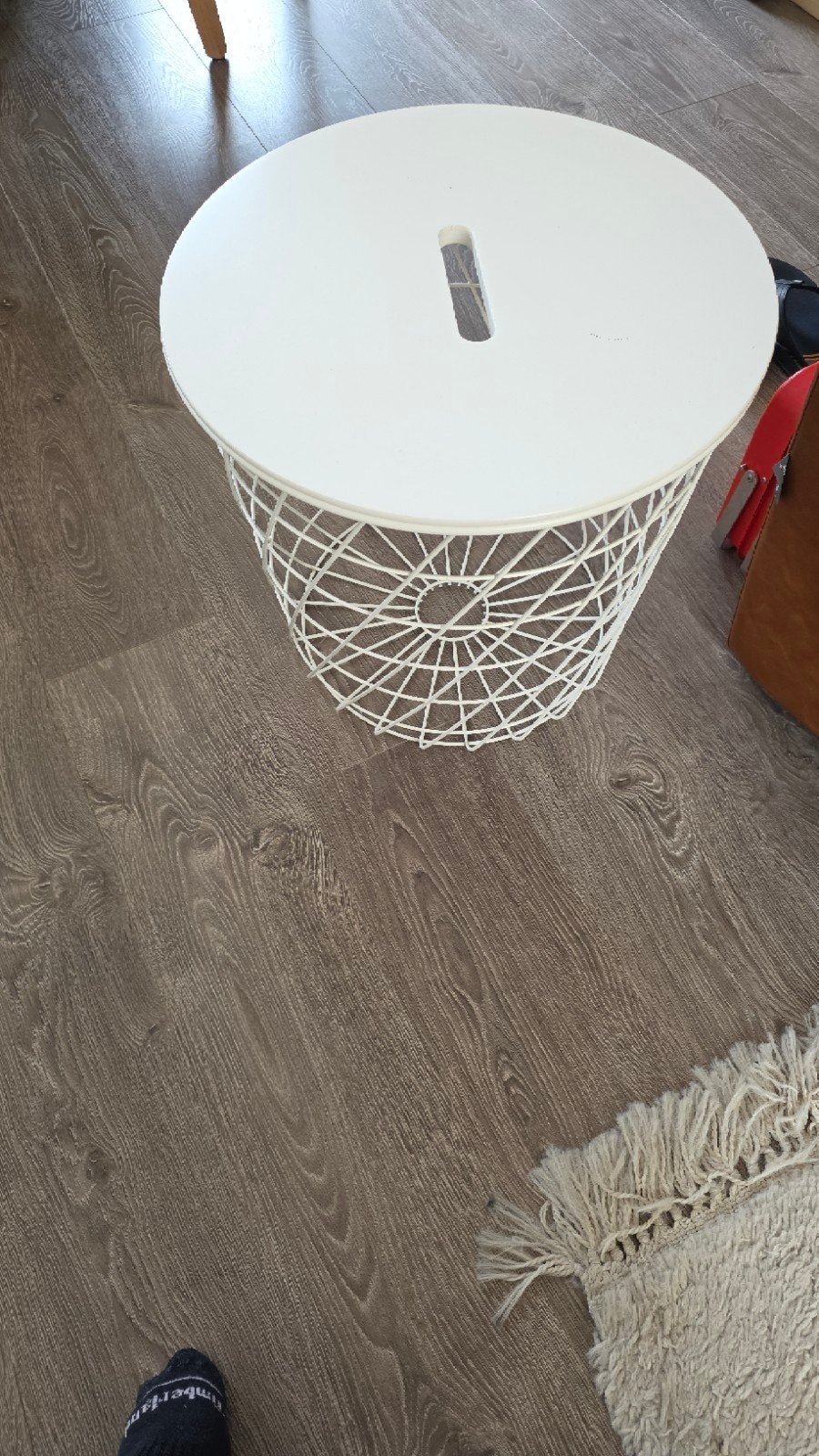 Ikea Kvistbro opberg/bijzettafel 44cm diameter, 42cm hoog, Huis en Inrichting, Tafels | Bijzettafels, Ophalen, Minder dan 45 cm
