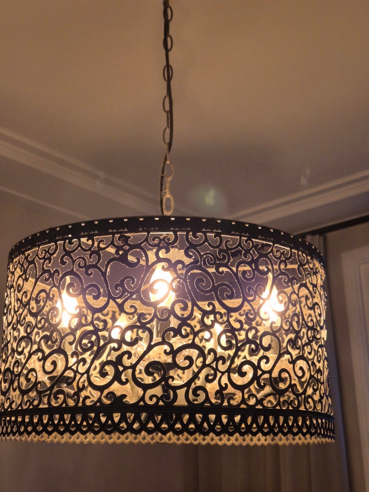 Riverdale kroonluchter - Elegante hanglamp, Ophalen, Gebruikt, E14 (klein), Metaal