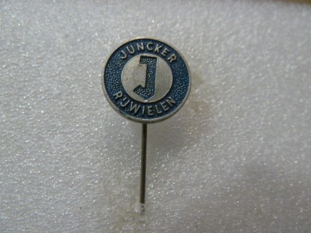 Vintage Juncker Rijwielen Speldje - Zeldzaam Verzamelobject, Verzamelen, Ophalen of Verzenden, Gebruikt, Merk, Speldje of Pin