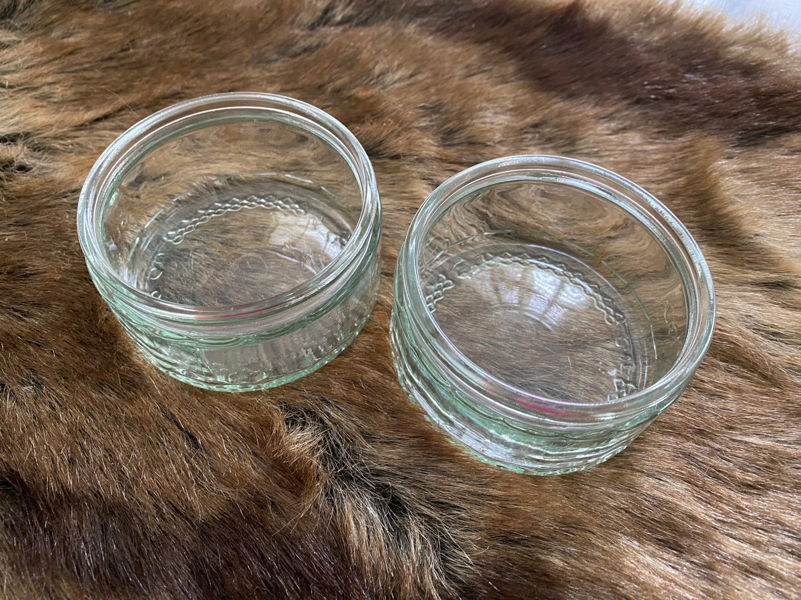 2 schaaltjes gebruikt voor theezakjes, Overige typen, Ophalen of Verzenden, Gebruikt, Glas