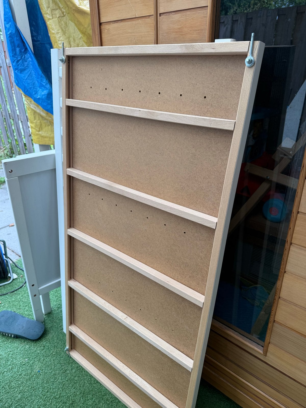 Wit houten ledikantje met hoofdbeschermer *Gratis*, Ophalen, Gebruikt, Ledikant