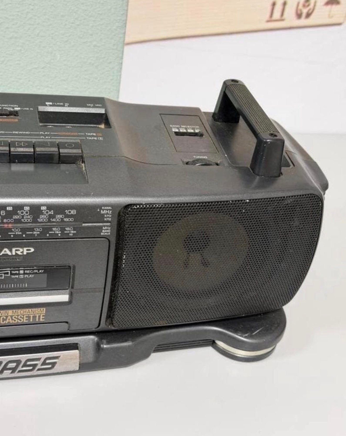 Sharp WQ-T360E Boombox Double Cassette X-Bass Vintage box, M, Ophalen of Verzenden, M, Audio en Video