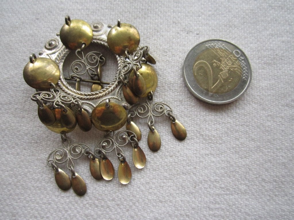 10.   Schhitterende oude broche, zilver 830 H (Holth), Ophalen, Zilver, Broche