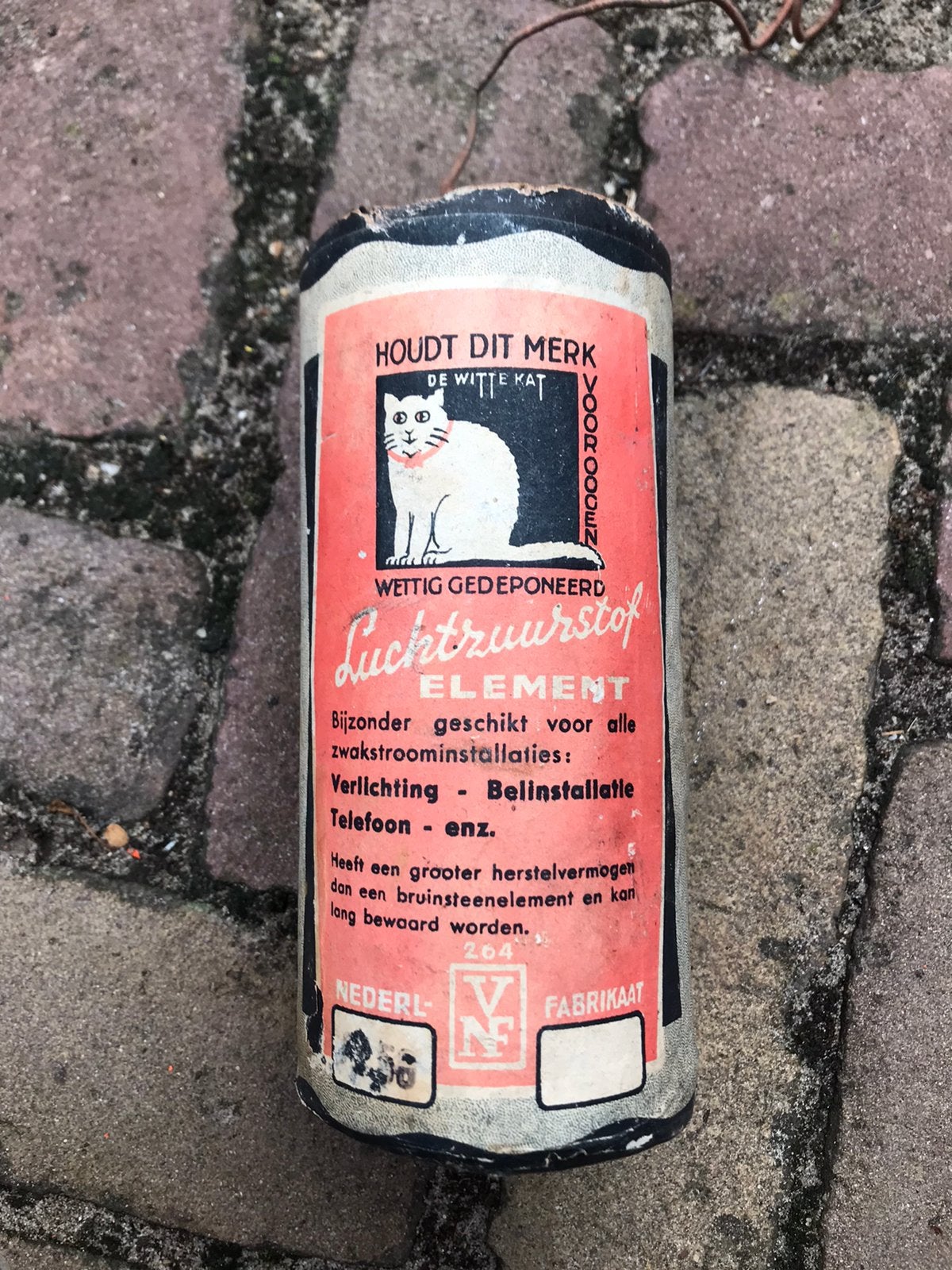 Batterij Witte Kat periode Tweede Wereldoorlog, Ophalen of Verzenden, Nederland, Embleem of Badge