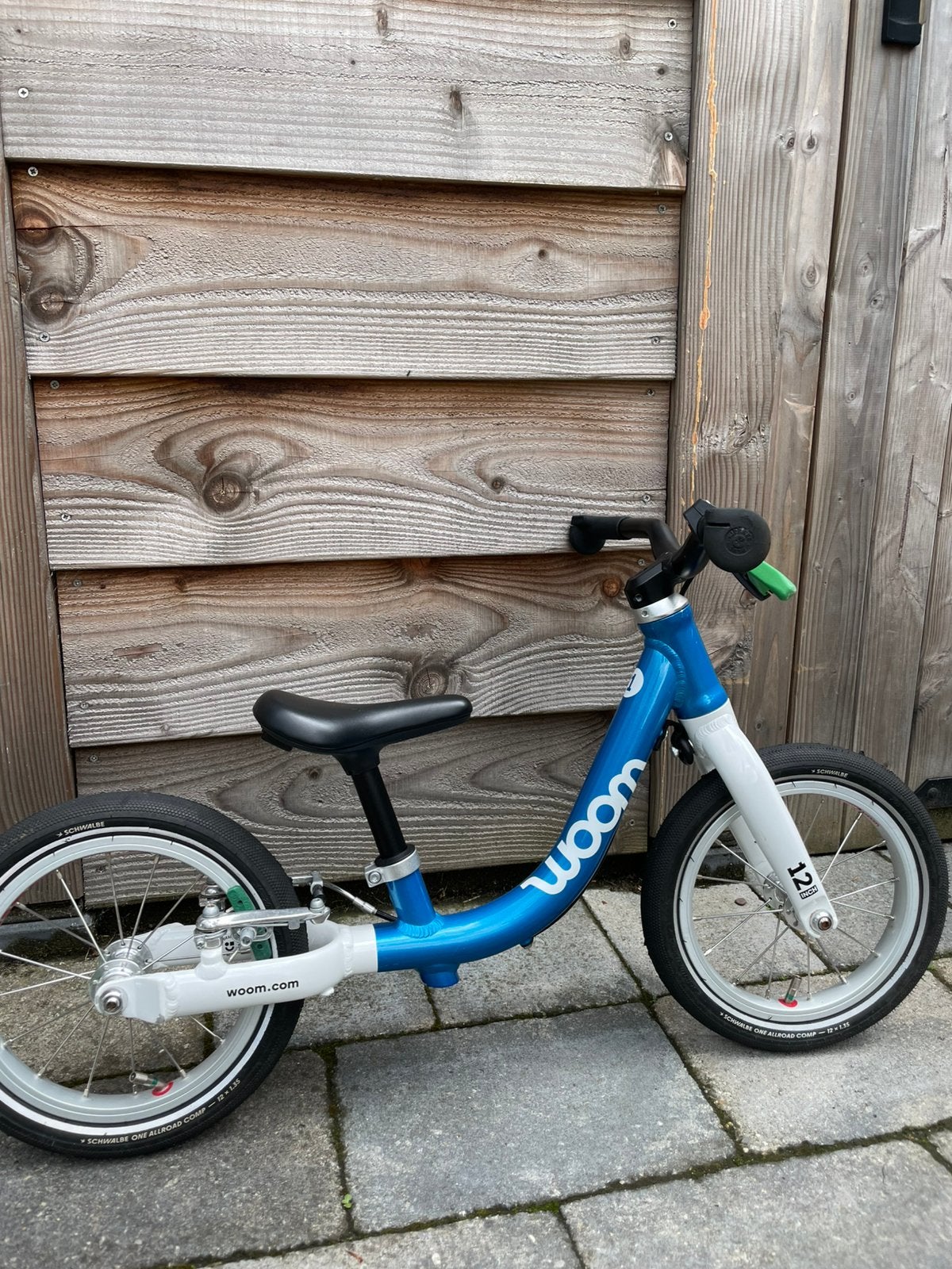Woom 1 Blauw, Fietsen en Brommers, Ophalen of Verzenden, Zo goed als nieuw, Minder dan 16 inch