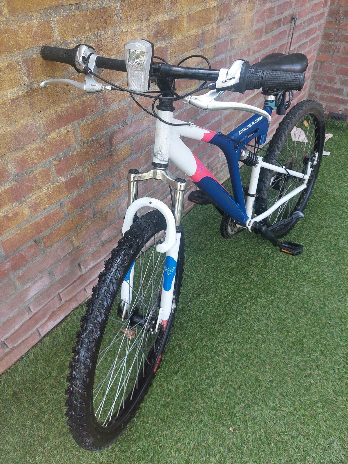 Super nette MTB Crusader met voor- en achtervering, Gebruikt, Fully, Schijfrem, Ophalen