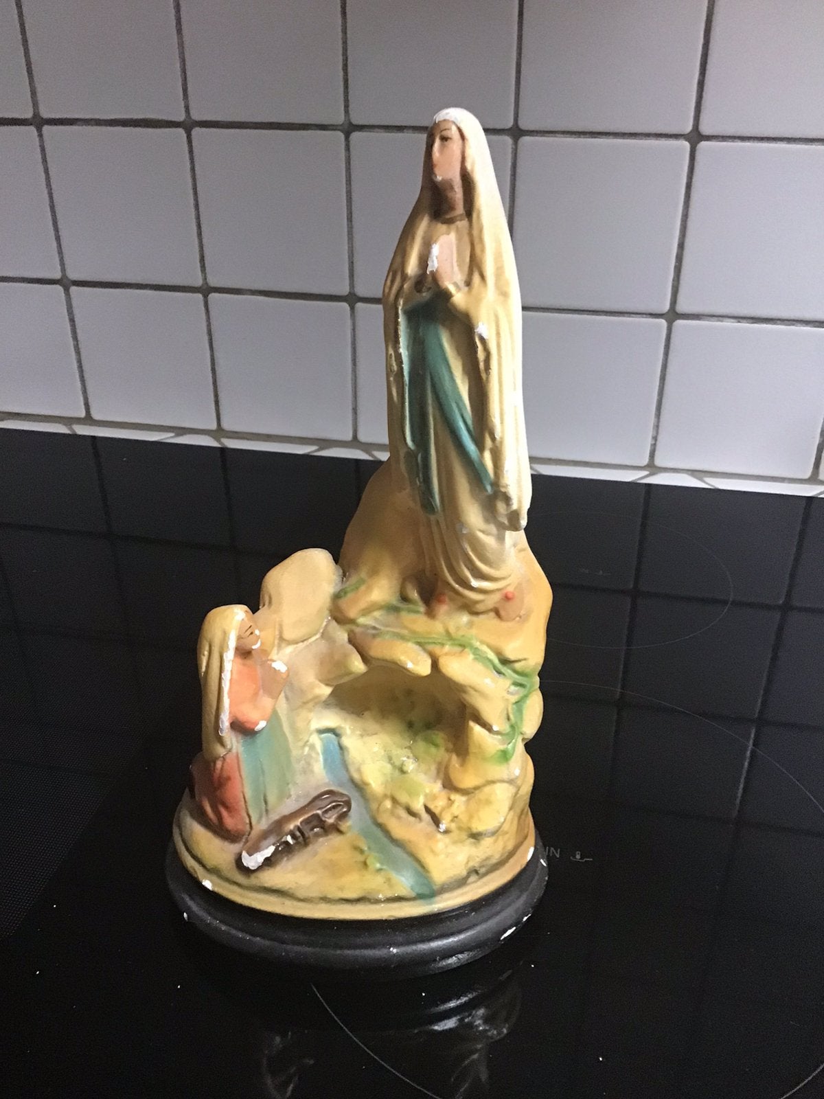 Oud gipsen beeld heilige Maria Lourdes, Ophalen of Verzenden