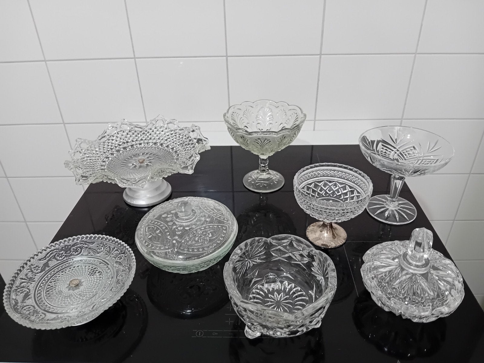 Prachtige Vintage Glazen Schalen en Decorative Verzameling, Antiek en Kunst, Antiek | Glas en Kristal, Ophalen